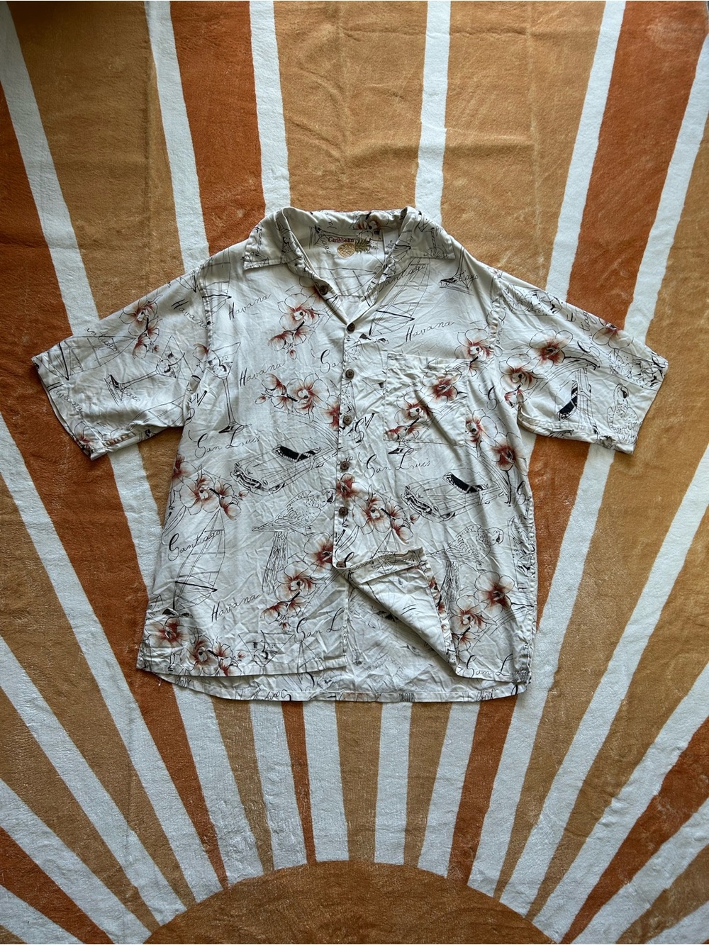 Vintage 90s silk button up shirt